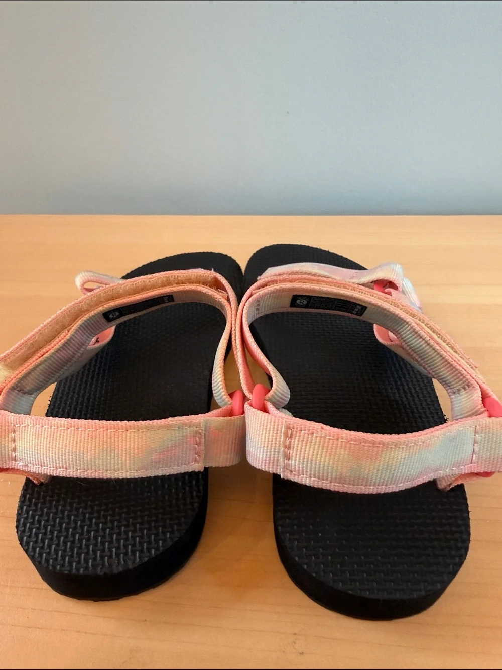 Teva Kids Sandals in pink, green, and yellow